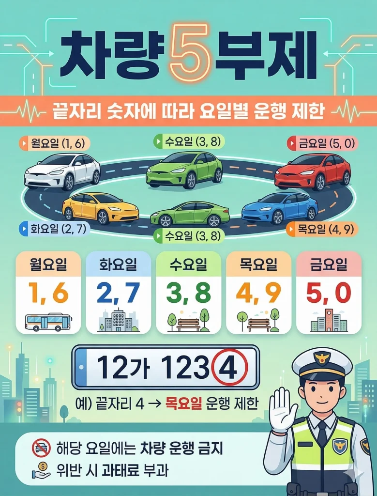 차량2부제, 5부제